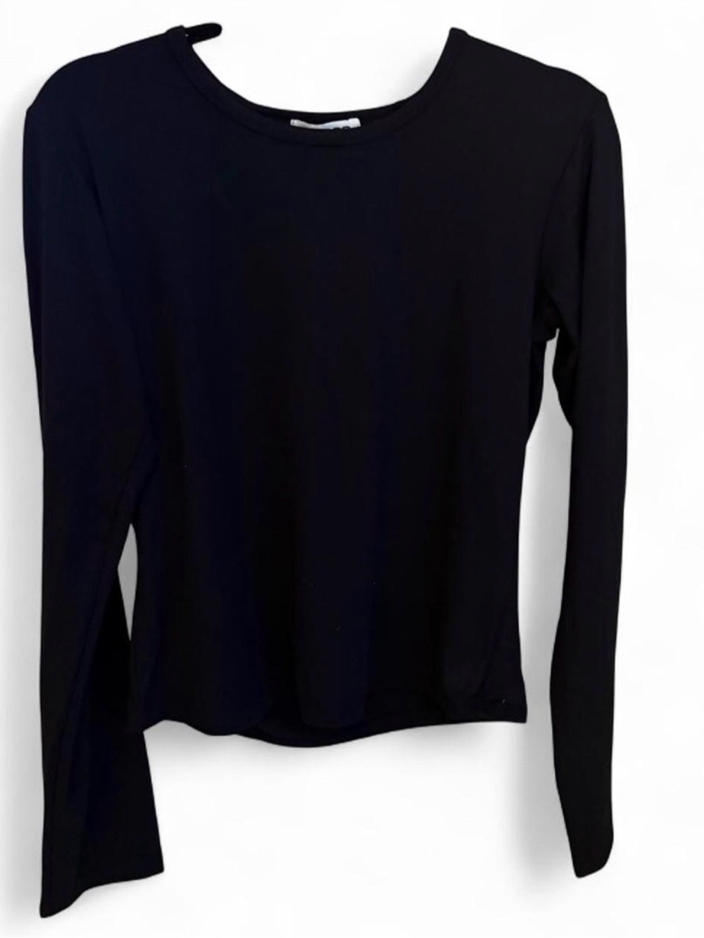 Vigoss Black Long-Sleeve Crewneck Top